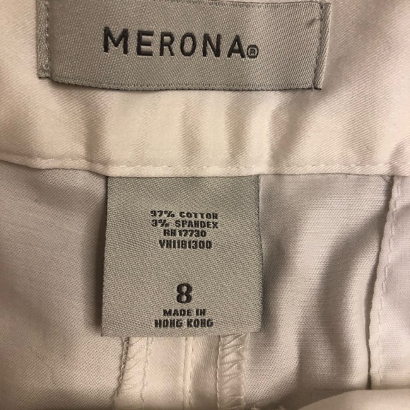 Women's "MERONA" true white Contour fit cropped capris size 8 - NWT - Picture 4 of 8